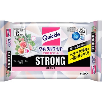 クイックルワイパー立体吸着ウエットシートストロングフローラル 花王
