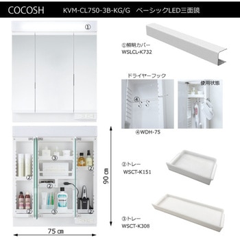 KVMW750用ベーシック照明カバー ハウステック