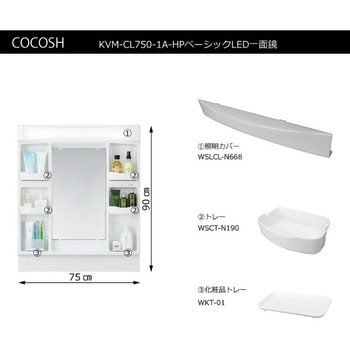 KVMW750用ベーシックLED照明カバー ハウステック
