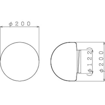 大特価 言い換え DM60-PT1318 1個 照明用グローブ(グローブ径200：モチ形照明用) 研究・実験室設備