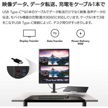 27.6インチ 16：18 DualUPアームモニター(2560x2880/IPS/ノングレア