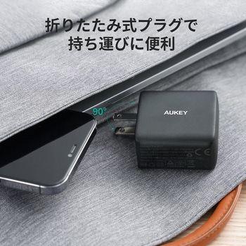 Swift Duo 40W PD対応 折りたたみ式 [USB-C 2ポート] AUKEY(オーキー)