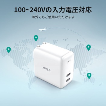 Swift Duo 40W PD対応 折りたたみ式 [USB-C 2ポート] AUKEY(オーキー)