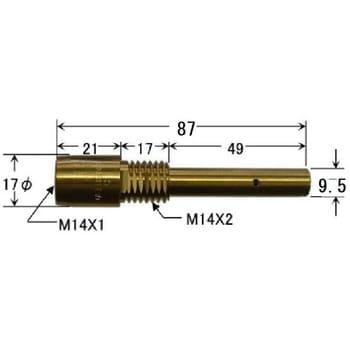 チップボディ ダイヘン トーチボディ(CO2溶接トーチ用) 【通販モノタロウ】