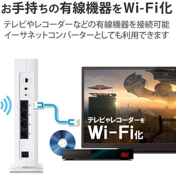 WiFi 無線LAN 中継器 WiFi6 11ax.ac.n.a.g.b 2402+574Mbps ホワイト エレコム
