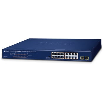 GSW-1820HP PoEスイッチングハブ ギガビット 16ポート SFP2