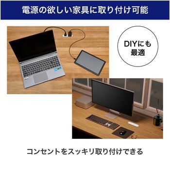 家具用埋め込みコンセント2個口 ELPA