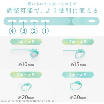 ソフトタッチ ケーブルバンド sofumo シリコン 北欧 4つ穴タイプ (MOT-CBBAND04) MOTTERU