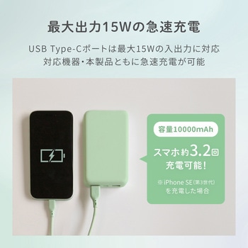 Type-C 入力&出力対応で軽量196g 10000mAh 小型軽量モバイルバッテリー OWLTECH(オウルテック)