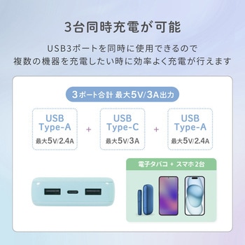 Type-C 入力&出力対応で軽量196g 10000mAh 小型軽量モバイルバッテリー OWLTECH(オウルテック)