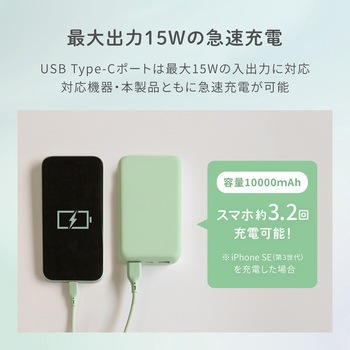 Type-C 入力&出力対応で軽量196g 10000mAh 小型軽量モバイルバッテリー OWLTECH(オウルテック)