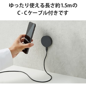 W-MA03BK ワイヤレス充電器 7.5W マグネット式 卓上 スタンド 壁掛け