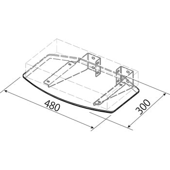 WS-B840SH-B 壁寄せテレビスタンドWS-B840-DB用棚板 1セット 朝日木材