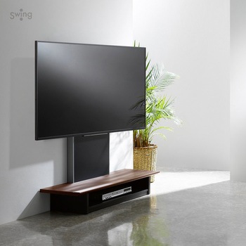 壁寄せテレビスタンド 40～65V型対応 朝日木材加工 (AVAWOOD)