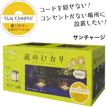 ひかりノベーション SUNCHARGE 道のひかり 2個入り ソーラーライト タカショー