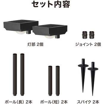 ひかりノベーション SUNCHARGE 足もと・花のひかり 2個入り ソーラーライト タカショー