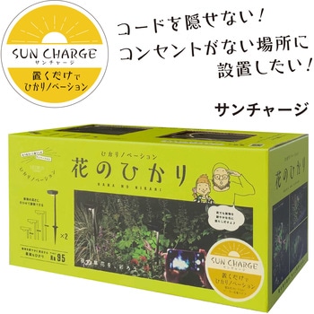 ひかりノベーション SUNCHARGE 足もと・花のひかり 2個入り ソーラーライト タカショー