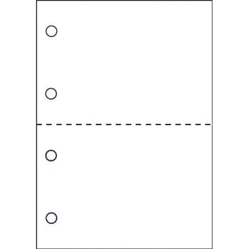 KN2400 帳票用紙 A4 白紙 2面 4穴 レーザープリンタ用 コウナン 1箱