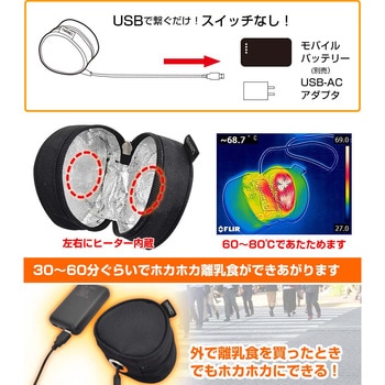 レンジなしでもホカホカ!「USB離乳食ウォーマー」 サンコー(電子機器)