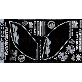 KB014KS KNEE BODY PAD MOTO GRAFIX (gOtBbNX) KԎBMW S1000RR MK2 FBLACK/SILVER   KB014KS 85453148