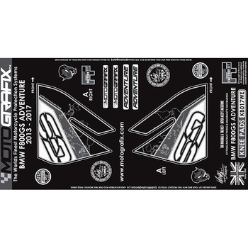 KB017WE KNEE BODY PAD MOTO GRAFIX (gOtBbNX) KԎBMW F800GS ADVENTURE(13-17) FWHITE/GREY   KB017WE 85453263