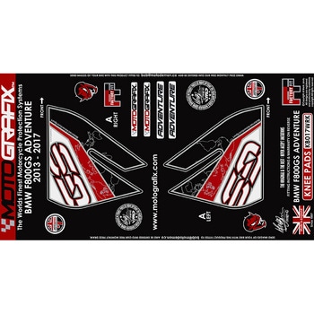 KB017WRK KNEE BODY PAD MOTO GRAFIX (gOtBbNX) KԎBMW F800GS ADVENTURE(13-17) FWHITE/RED/BLACK   KB017WRK 85453279