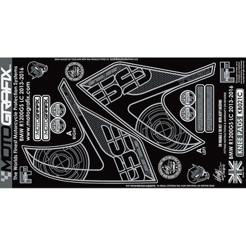 KB021C KNEE BODY PAD MOTO GRAFIX (gOtBbNX) KԎBMW R1200GS LC(13-16) FCARBON   KB021C 85453437