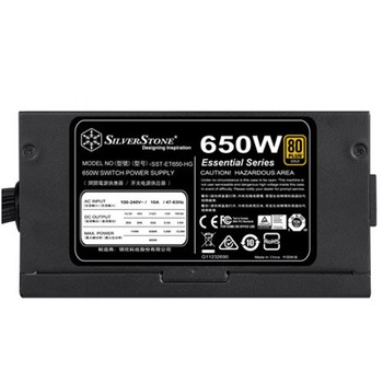 SilverStone セミモジュール式フラットケーブル80PlusGOLD電源 650Wモデル SILVER STONE(シルバーストーン)