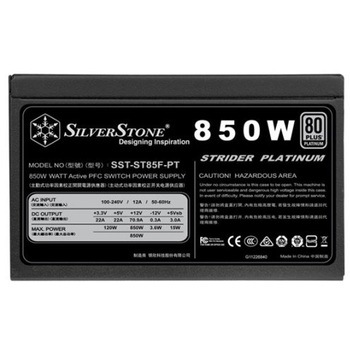 SilverStone Strider Platinum シリーズ ST85F-PT 80PLUS PLATINUM認証 電源 850W SST-ST85F-PT SILVER STONE(シルバーストーン)