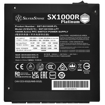 SilverStone SFX電源 SX1000R Platinum Cybenetics Platinum 1000W SFX12V SST-SX1000R-PL SILVER STONE(シルバーストーン)