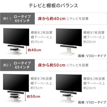 WALL テレビスタンドV3・V2・V5対応 棚板 レギュラーサイズ WALL