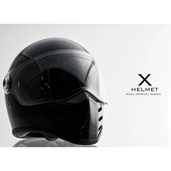RH-X-BK-Lサイズ RIDEZ X HELMET MATT BLACK バイク用フルフェイス