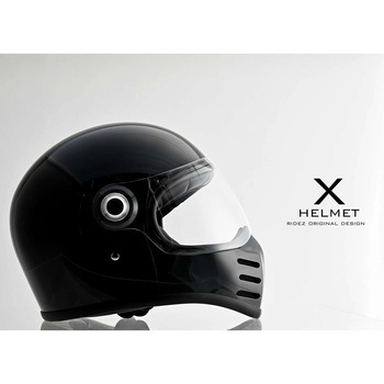 RH-X-BK-Lサイズ RIDEZ X HELMET MATT BLACK バイク用フルフェイス