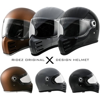 RH-X-BK-Lサイズ RIDEZ X HELMET MATT BLACK バイク用フルフェイス