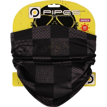 PIPES UVカット ストレッチ ネックウォーマー BLACK CHECK PNW-03 RIDEZ(ライズ)