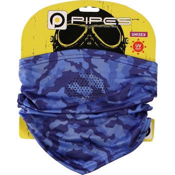 PIPES UVカット ストレッチ ネックウォーマー ブルー迷彩  PNW-10 RIDEZ(ライズ)