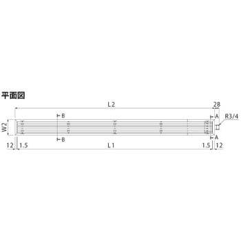 排水ユニット ステンレス製スリット 細目タイプ(すきま6mm) ステンレス製トラフ 端部排水 ノンスリップタイプ よこ引き用 カネソウ