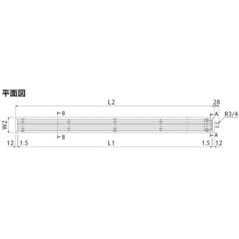 排水ユニット ステンレス製スリット 細目タイプ(すきま6mm) ステンレス製トラフ 端部排水 プレーンタイプ よこ引き用 カネソウ