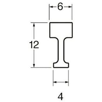 真鍮目地棒 6×12 目地足付 - ケージーパルテック