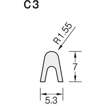 真鍮 真鍮レールC3 5.3×7 ケージーパルテック