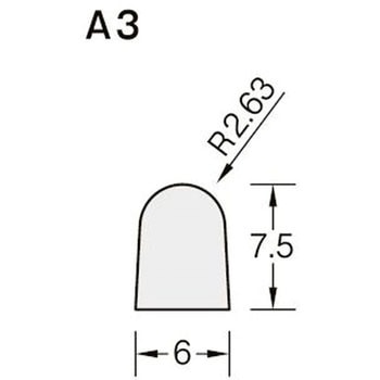 真鍮 真鍮レールA3 6×7.5 ケージーパルテック