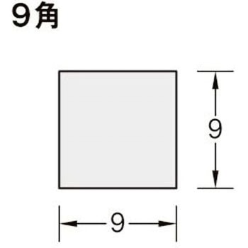 真鍮角レール9mm角 ケージーパルテック
