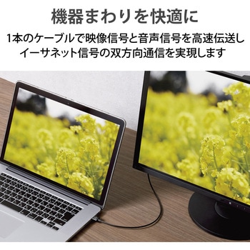 HDMIケーブル イーサネット対応 スーパースリム ブラック エレコム