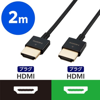 HDMIケーブル イーサネット対応 スーパースリム ブラック エレコム