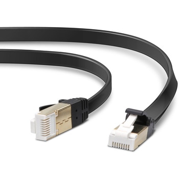 LANケーブル CAT7 爪折れ防止 フラット ブラック エレコム