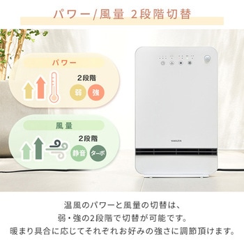 山善] 大風量 セラミックヒーター 壁掛タイプ かわいく (温度