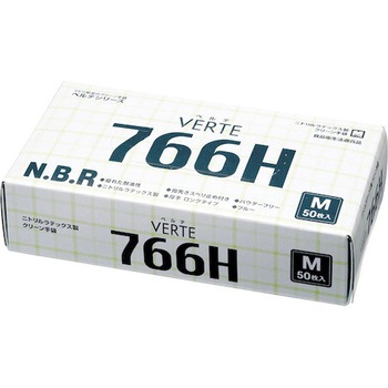 使い捨てニトリル手袋厚手ロング(50枚入) - ミドリ安全