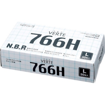 使い捨てニトリル手袋厚手ロング(50枚入) - ミドリ安全