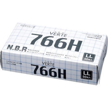 使い捨てニトリル手袋厚手ロング(50枚入) - ミドリ安全