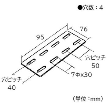 ジョイント金具 76型フラット フジテック・ジャパン